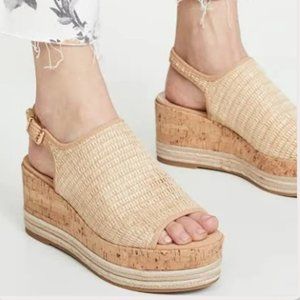 Steve Madden Woven Cork Flatform Sandals